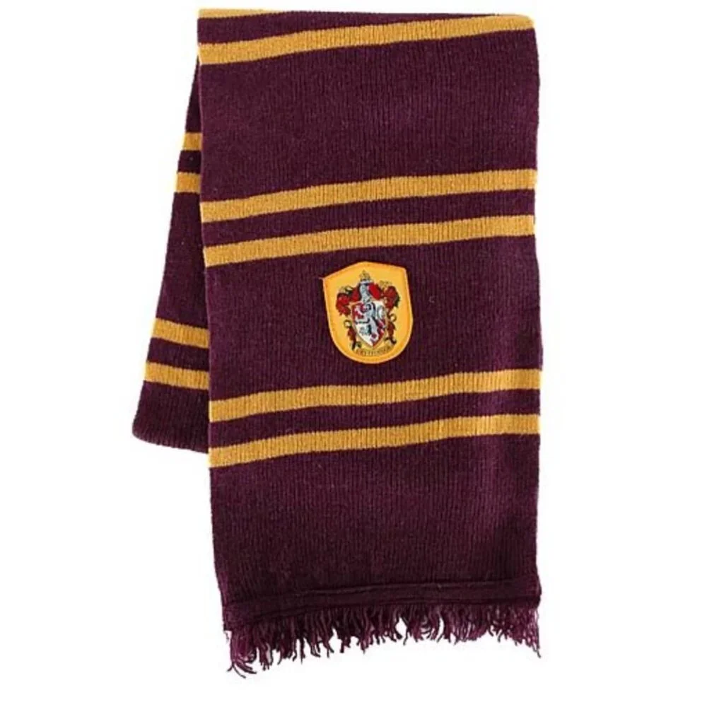 3/$50 NEW Harry Potter Gryffindor Striped Fringe Lambs Wool Scarf